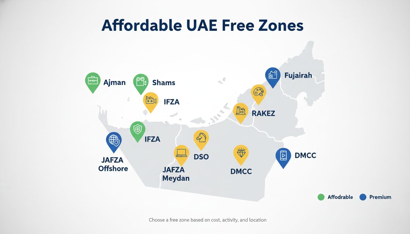 Best Affordable Free Zones in the UAE for Business Setup